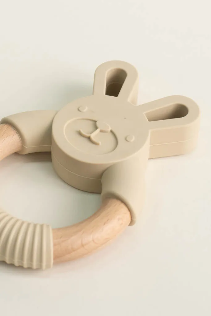 Cream Bunny Teething Ring