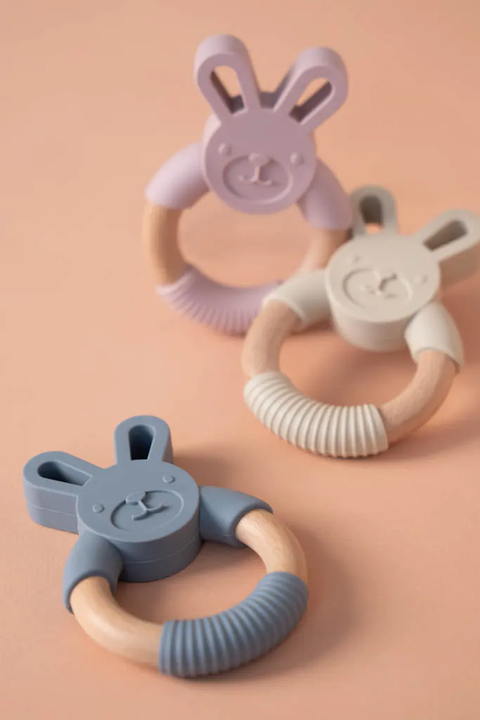 Cream Bunny Teething Ring