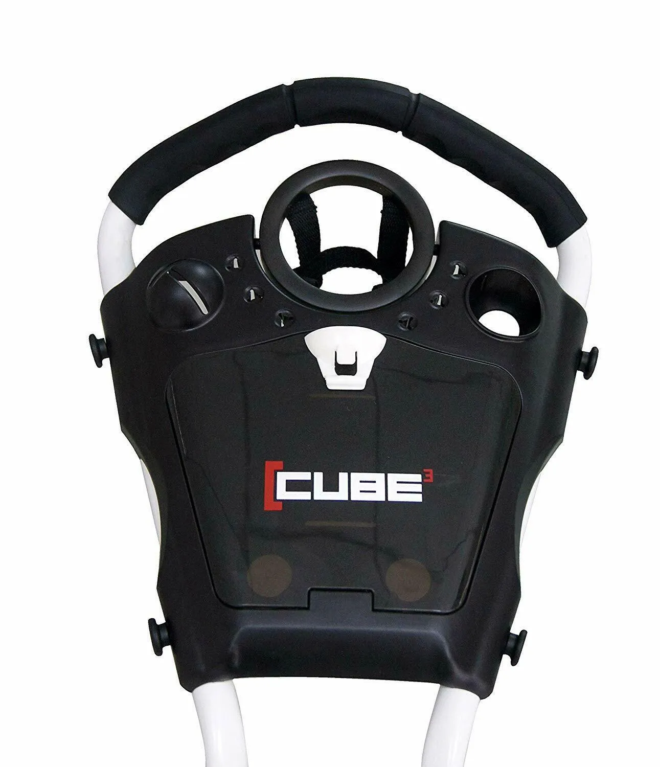 Cube 3 Wheel Compact Golf Push Cart with Umbrella Holder