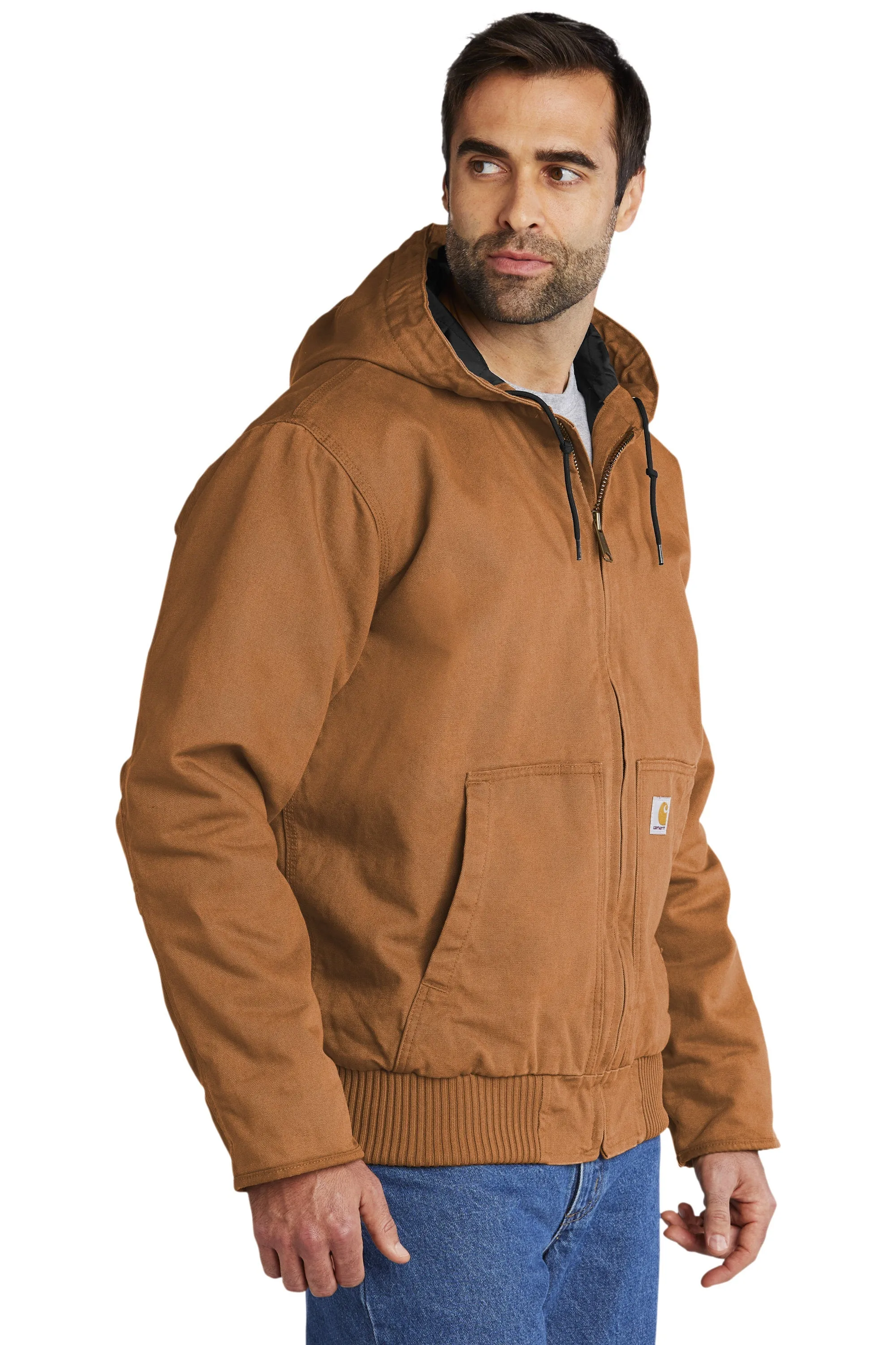 Custom Embroidered Carhartt Washed Duck Active Jacket - Includes 4in x 4in Embroidery - No Setup - Personalize your Carhartt Jac