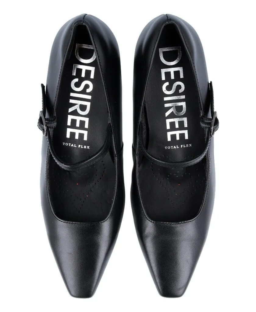 Desireé Elby2 Black heeled shoe for women