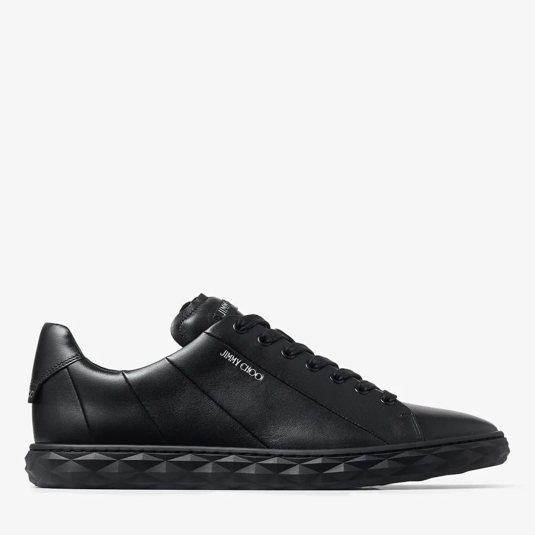 Diamond Light/M Black Nappa Leather Low-Top Trainers