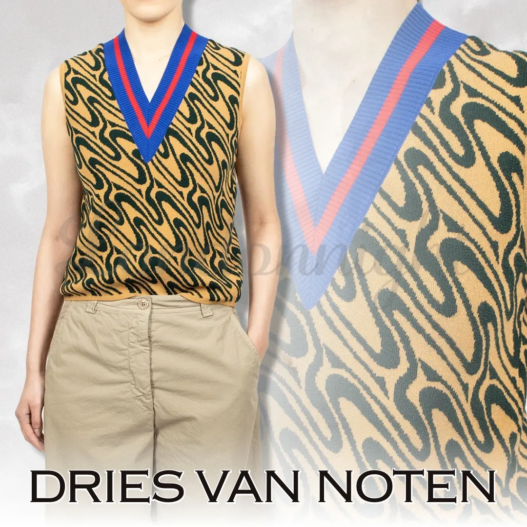 Dries Van Noten  |Casual Style Wool V-neck & Crew neck