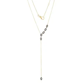 EDDY BLACK DIAMOND DROP NECKLACE