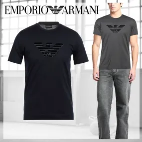 EMPORIO ARMANI  |Crew Neck Unisex Street Style Plain Cotton Short Sleeves