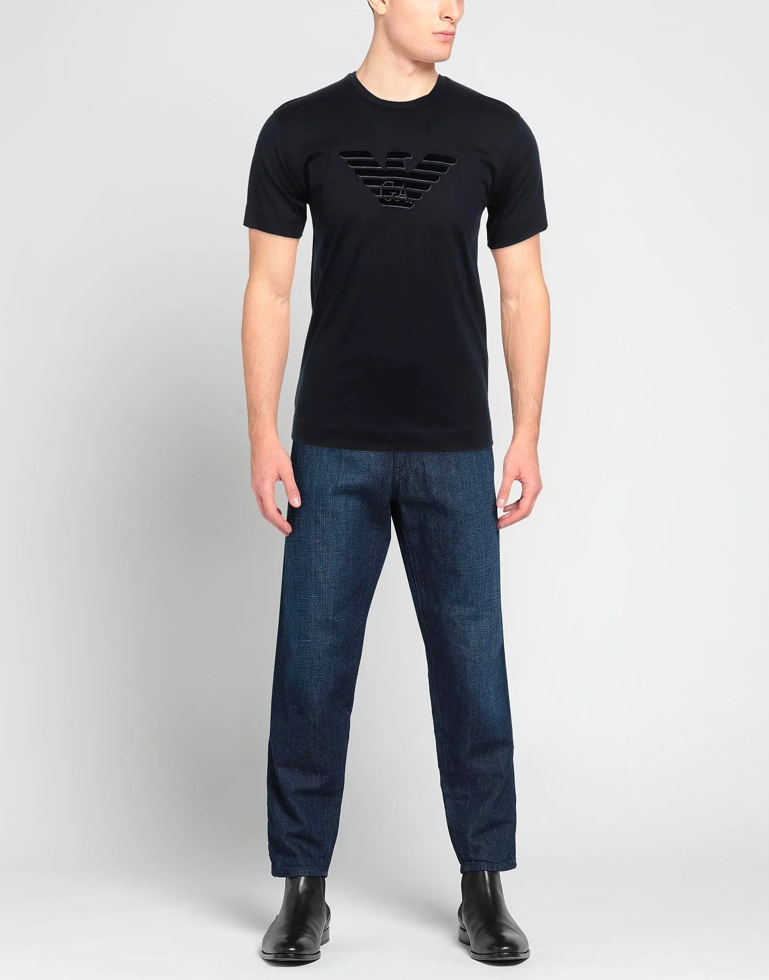 EMPORIO ARMANI  |Crew Neck Unisex Street Style Plain Cotton Short Sleeves