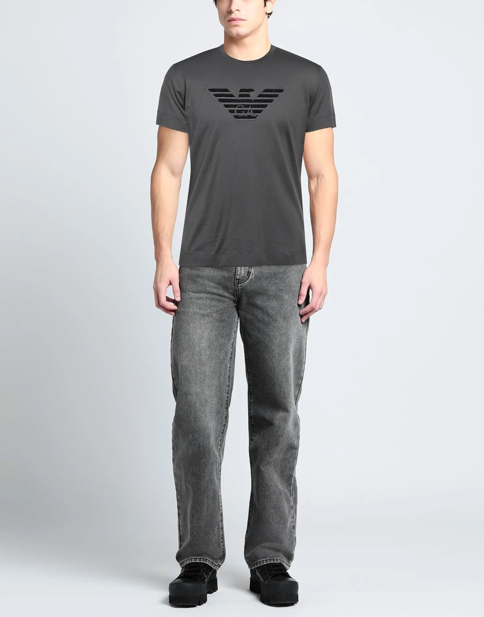 EMPORIO ARMANI  |Crew Neck Unisex Street Style Plain Cotton Short Sleeves