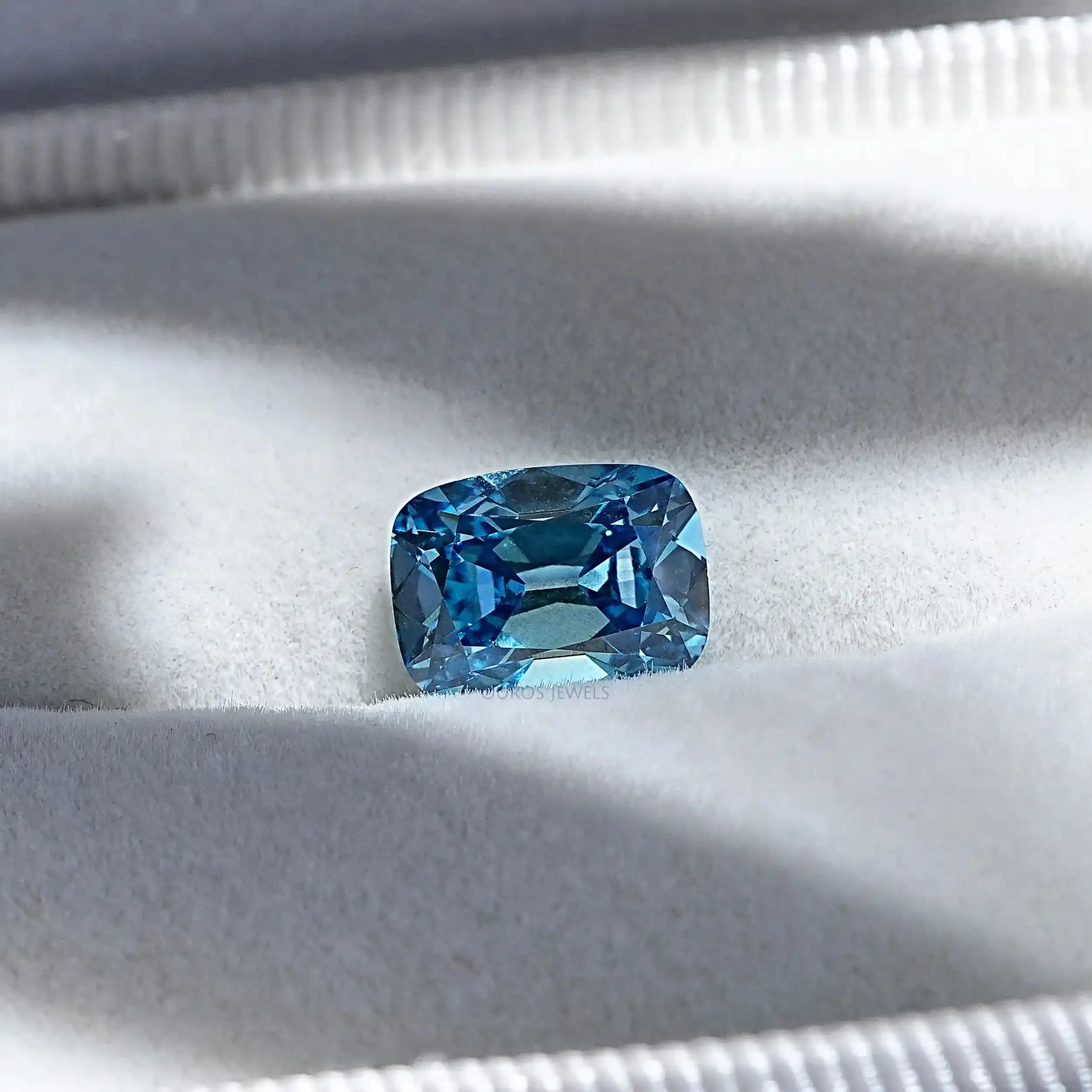 Fancy Vivid Blue Old Mine Cushion Cut Lab Diamond