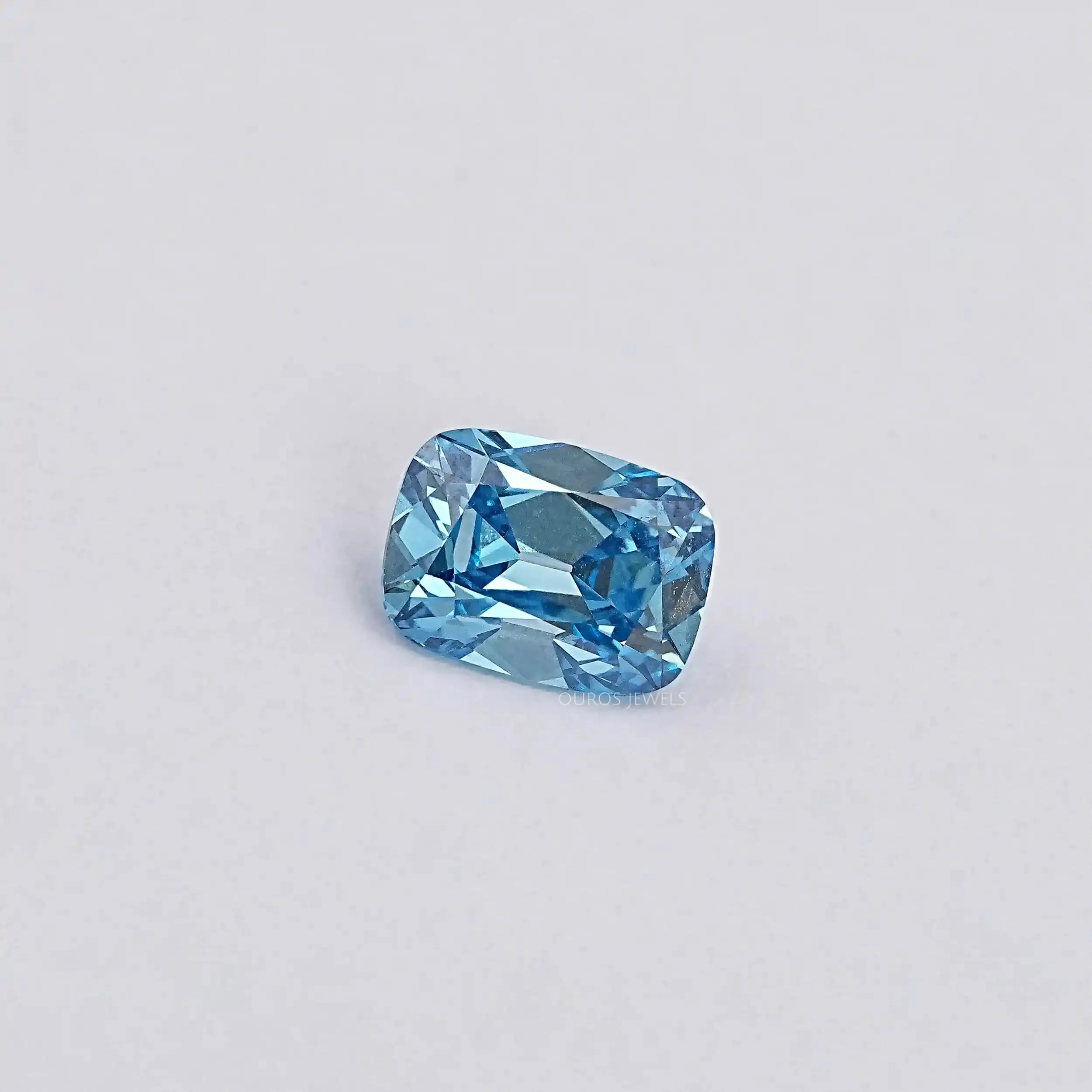 Fancy Vivid Blue Old Mine Cushion Cut Lab Diamond