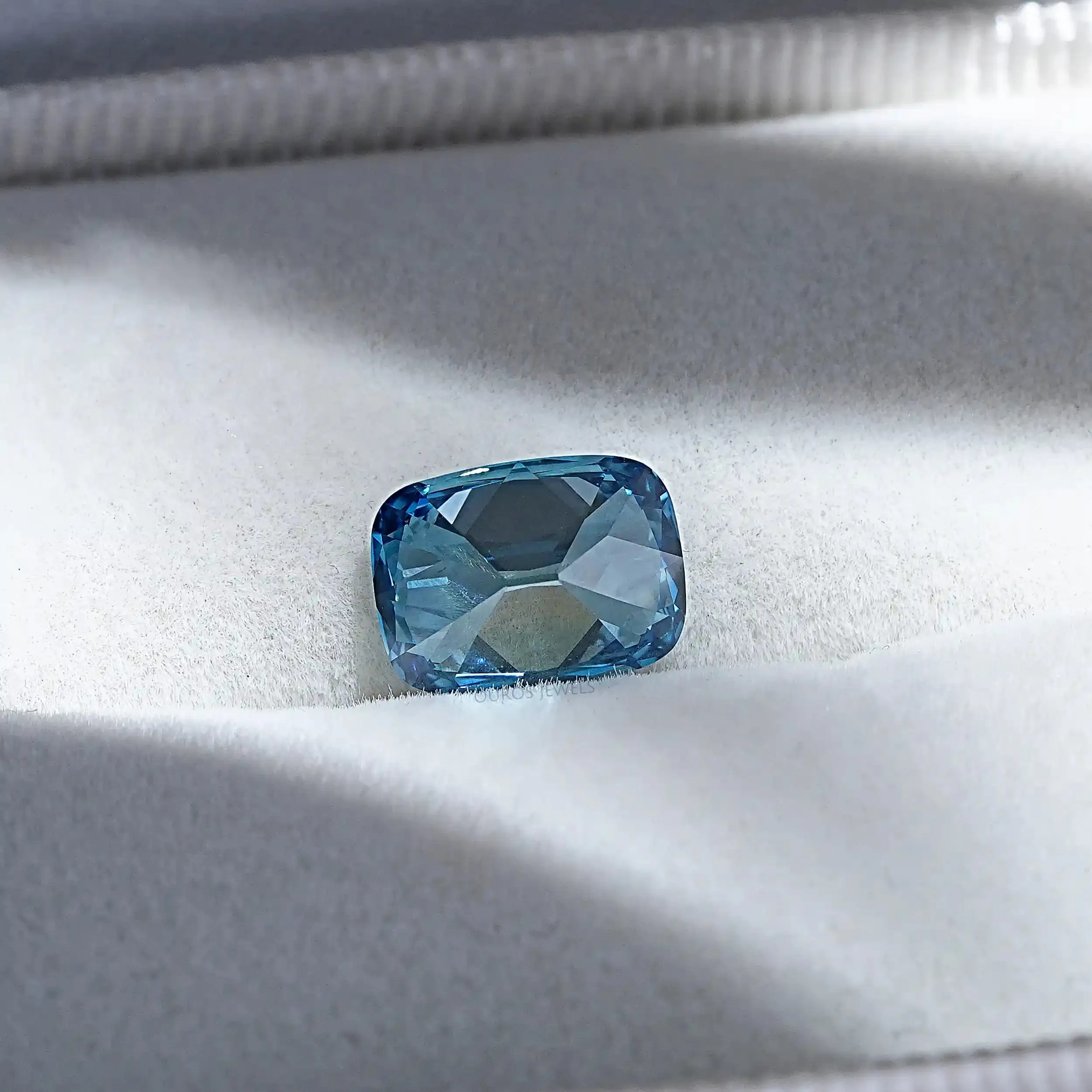 Fancy Vivid Blue Old Mine Cushion Cut Lab Diamond