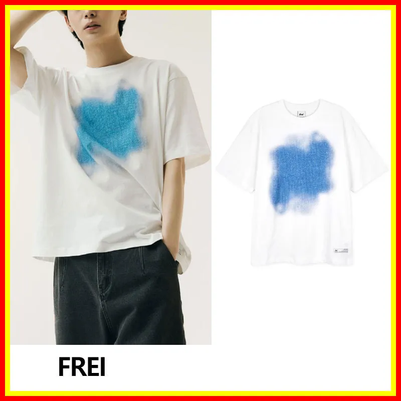 FREI  |Unisex Street Style U-Neck Plain Cotton Short Sleeves