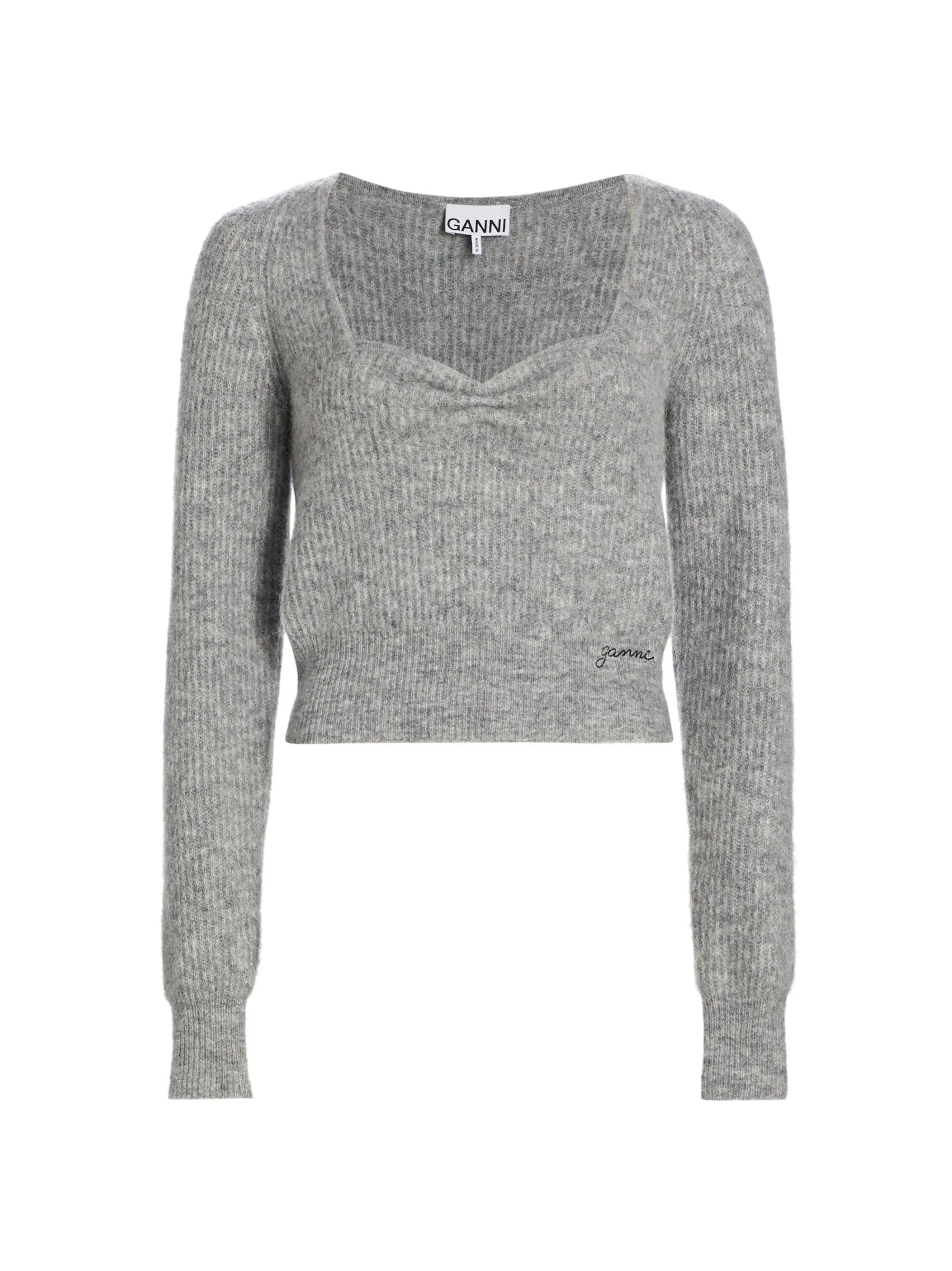 Ganni  |Casual Style Wool Long Sleeves Plain Party Style