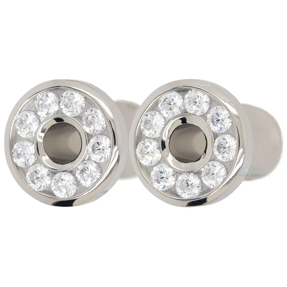 Gemmed Eyelets with Brilliant-Cut Gems - London Blue