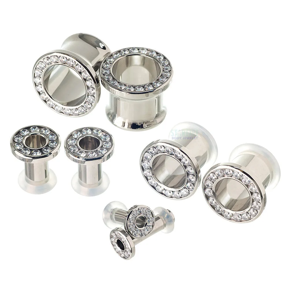 Gemmed Eyelets with Brilliant-Cut Gems - London Blue