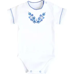 Girl Baby Onesie “Blue Flowers”I