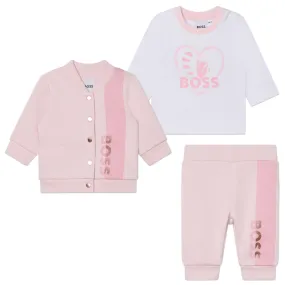 GIRLS SWEATSUIT SET PINK