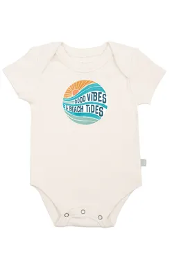 Good Vibes Beach Tides Organic Onesie