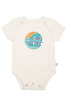 Good Vibes Beach Tides Organic Onesie