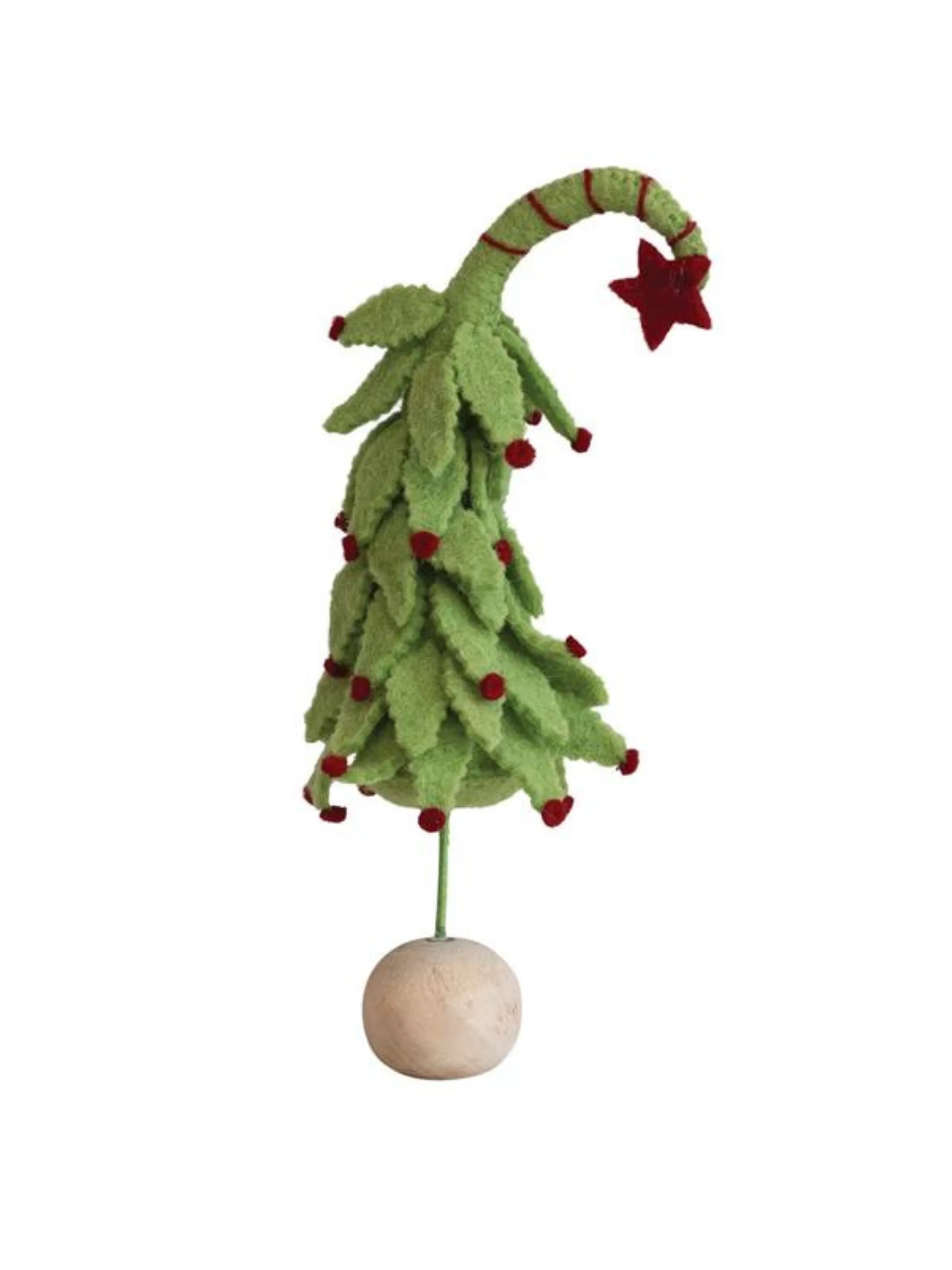 Handmade Wool Felt Tree w/ Star