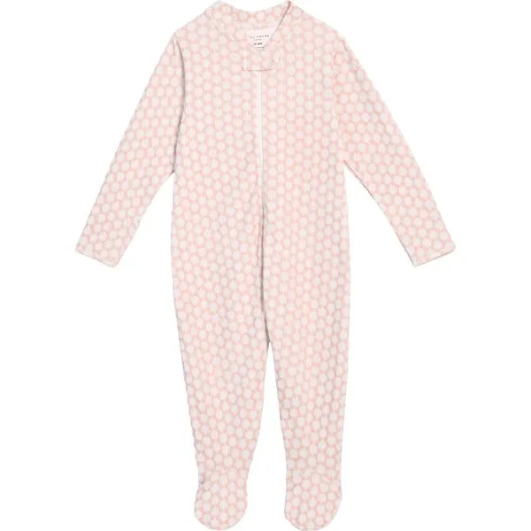 Hill House Home The Baroque Shells Print Onesie, Pale Coral