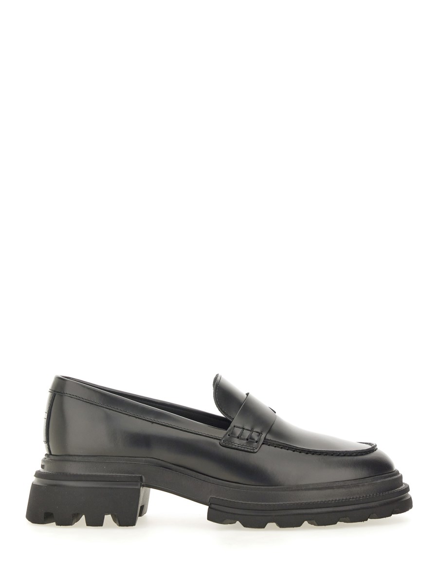 HOGAN      10-STOREY LEATHER LOAFER