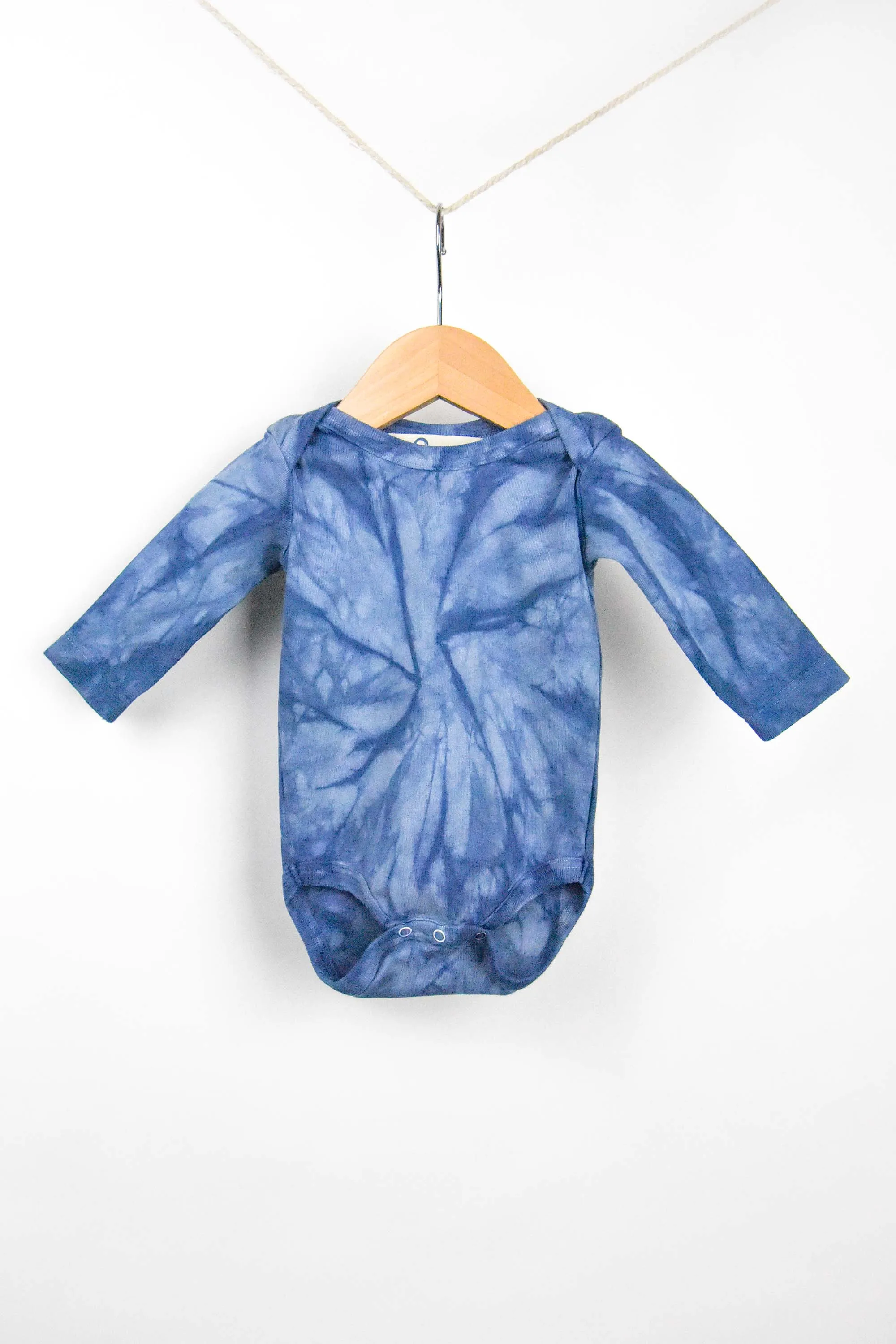 Indigo Swirl Long Sleeve Onesie