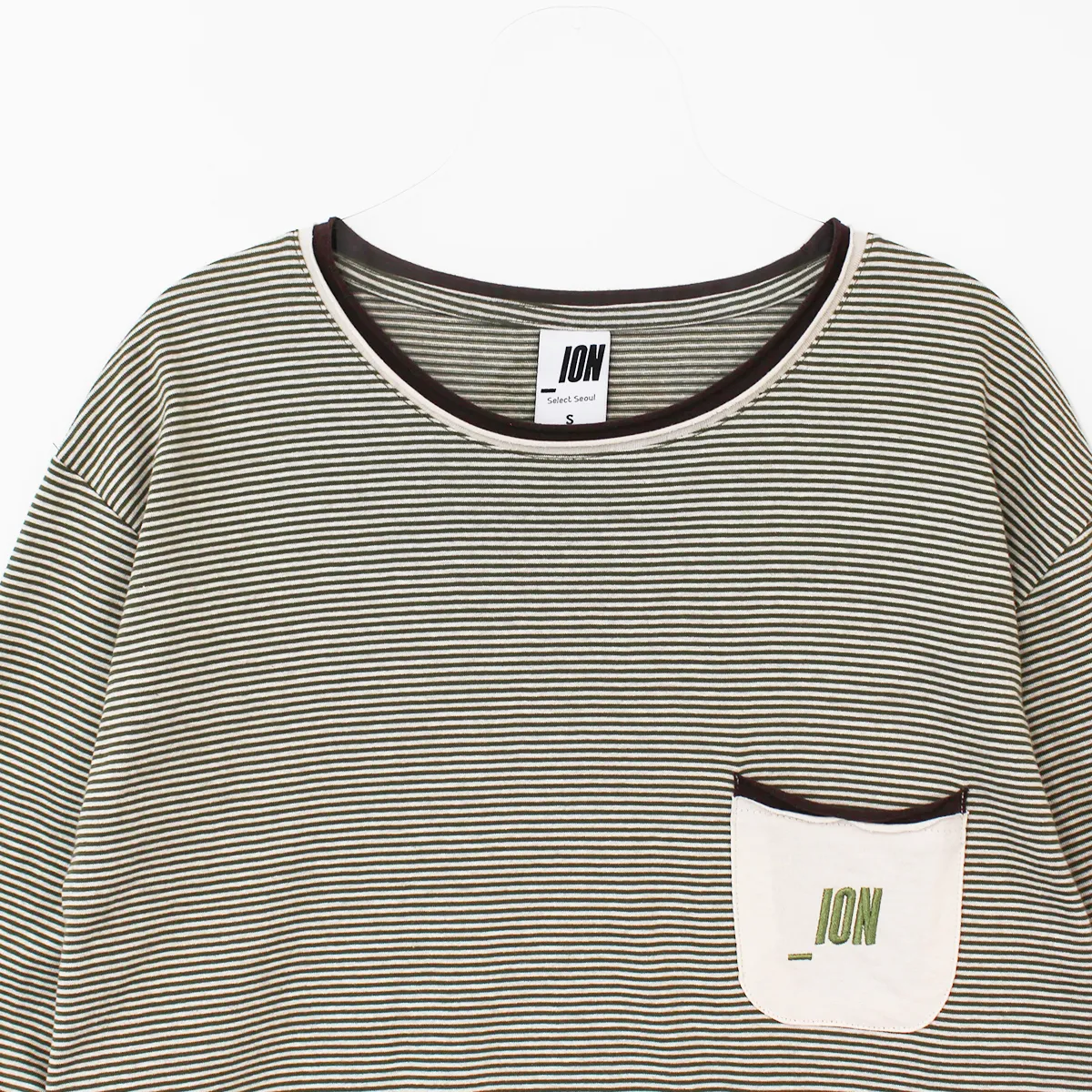 IONSEOUL  |Stripes Unisex Cotton Logo T-Shirts