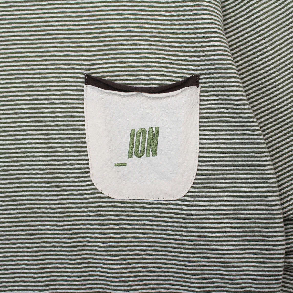 IONSEOUL  |Stripes Unisex Cotton Logo T-Shirts