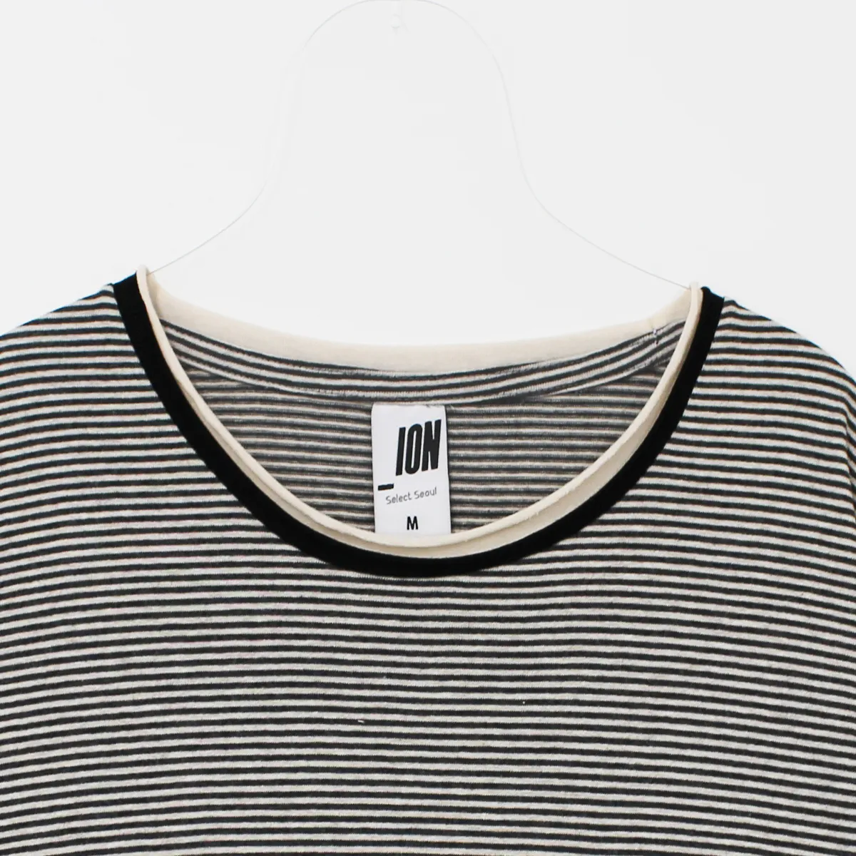 IONSEOUL  |Stripes Unisex Cotton Logo T-Shirts