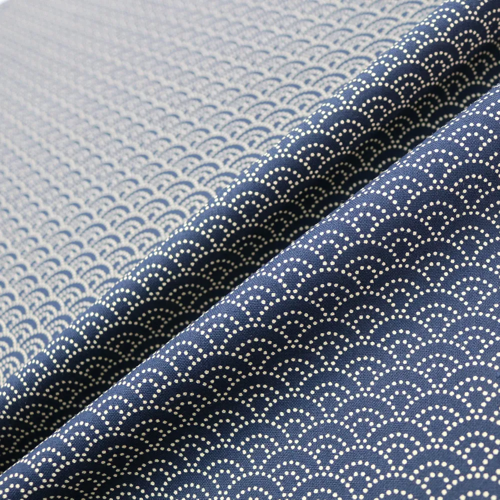 Japanese Indigo Print Cotton - Little Wave