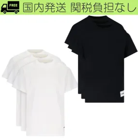 Jil Sander  |Crew Neck Unisex Cotton Short Sleeves Logo Designers