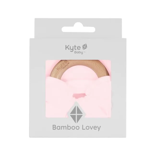 Kyte Baby Lovey with Removable Wooden Teething Ring in Sakura