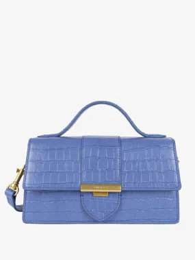 Lancaster paris - Borsa baguette in pelle granulata con manico rigido modello Croco Ily