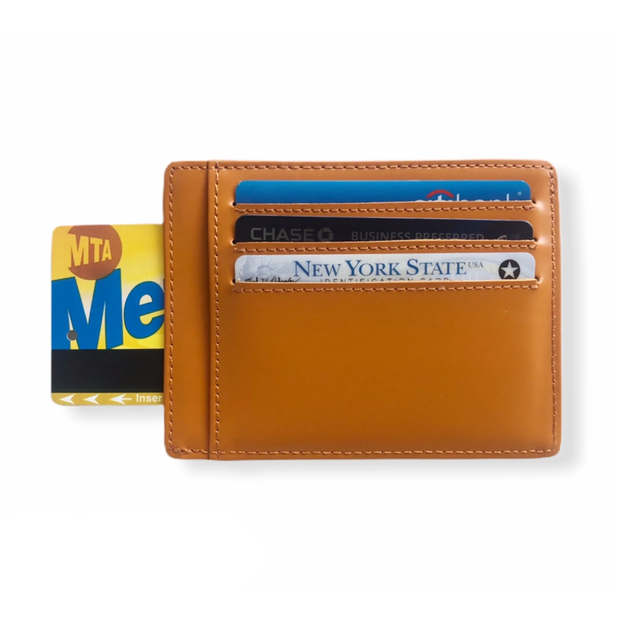 Leather Card Wallet | Mustard