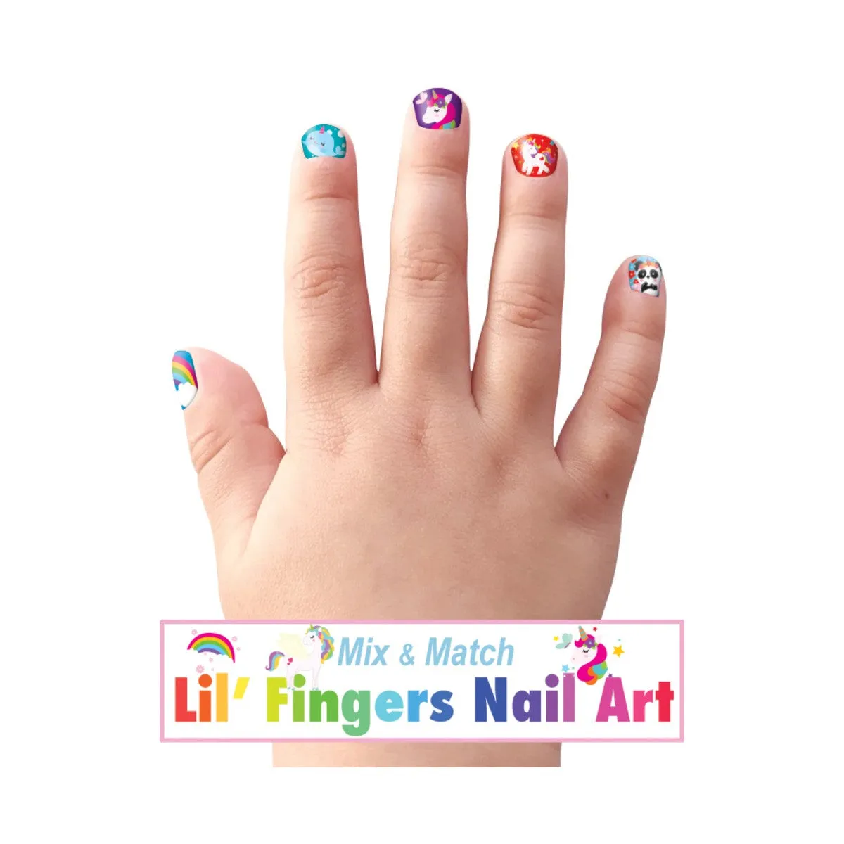 Lil' Fingers Nail Art - 25 Scented Nail Stickers - Unicorn Fantasy