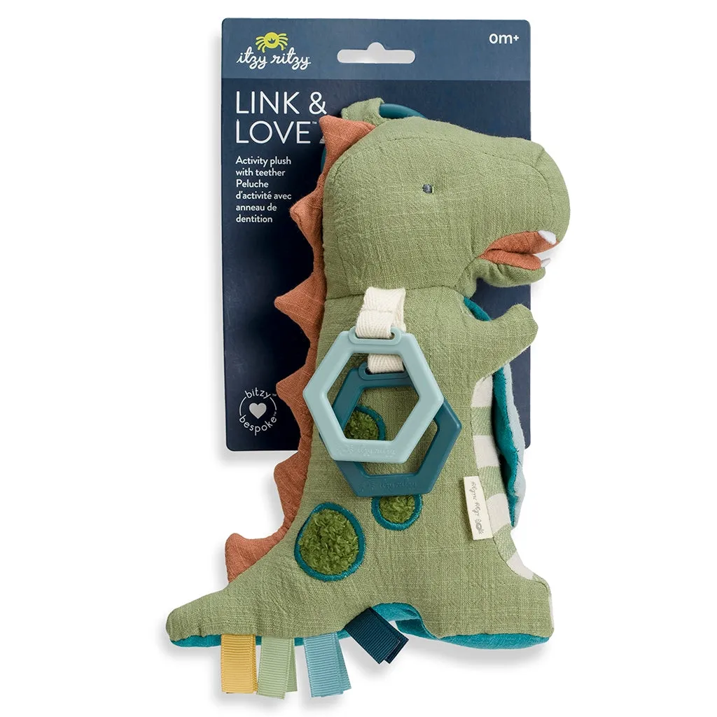 Link & Love Dino Activity Plush with Teether Toy