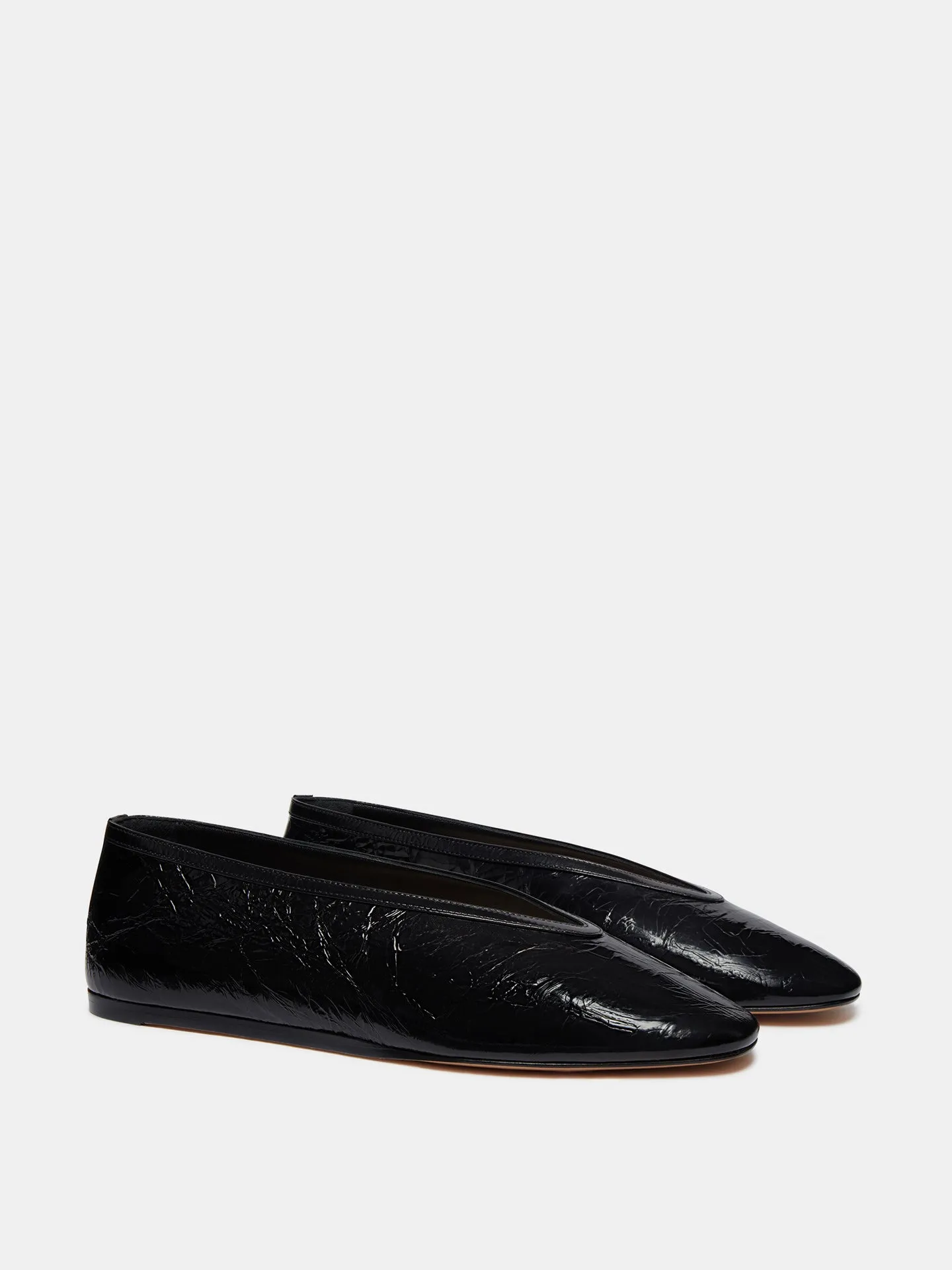 Luna Slipper / Black Naplack Leather