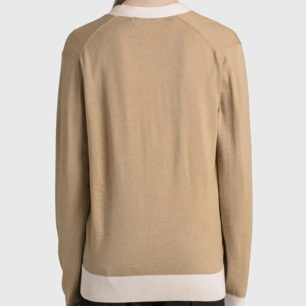 MAISON KITSUNE  |Casual Style Unisex Wool V-Neck Long Sleeves Plain