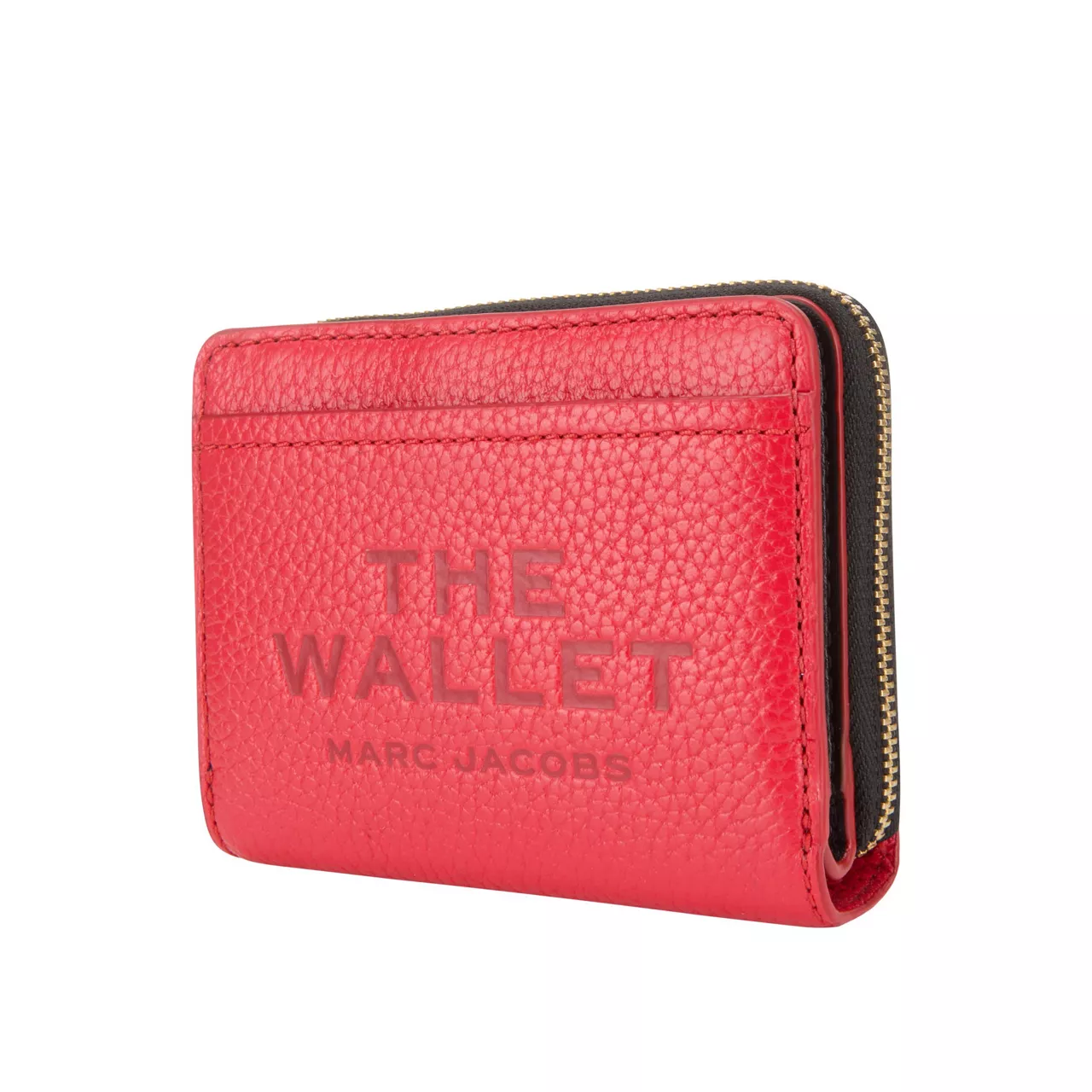 MARC JACOBS The Leather Mini Compact Wallet - True Red