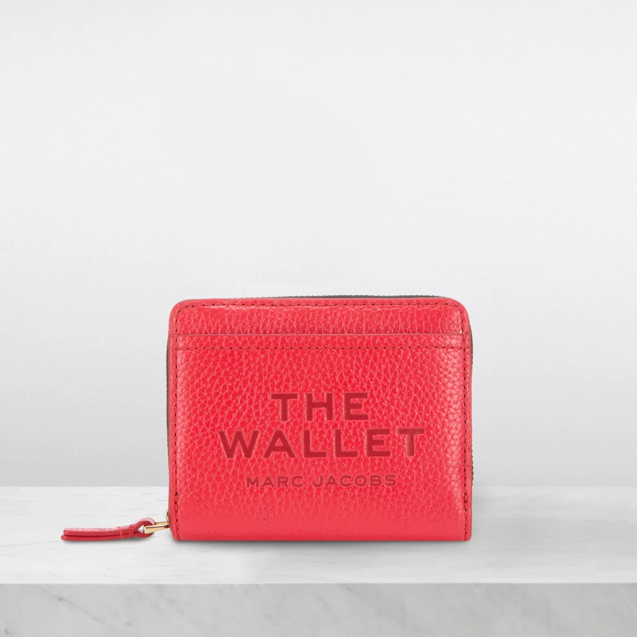 MARC JACOBS The Leather Mini Compact Wallet - True Red