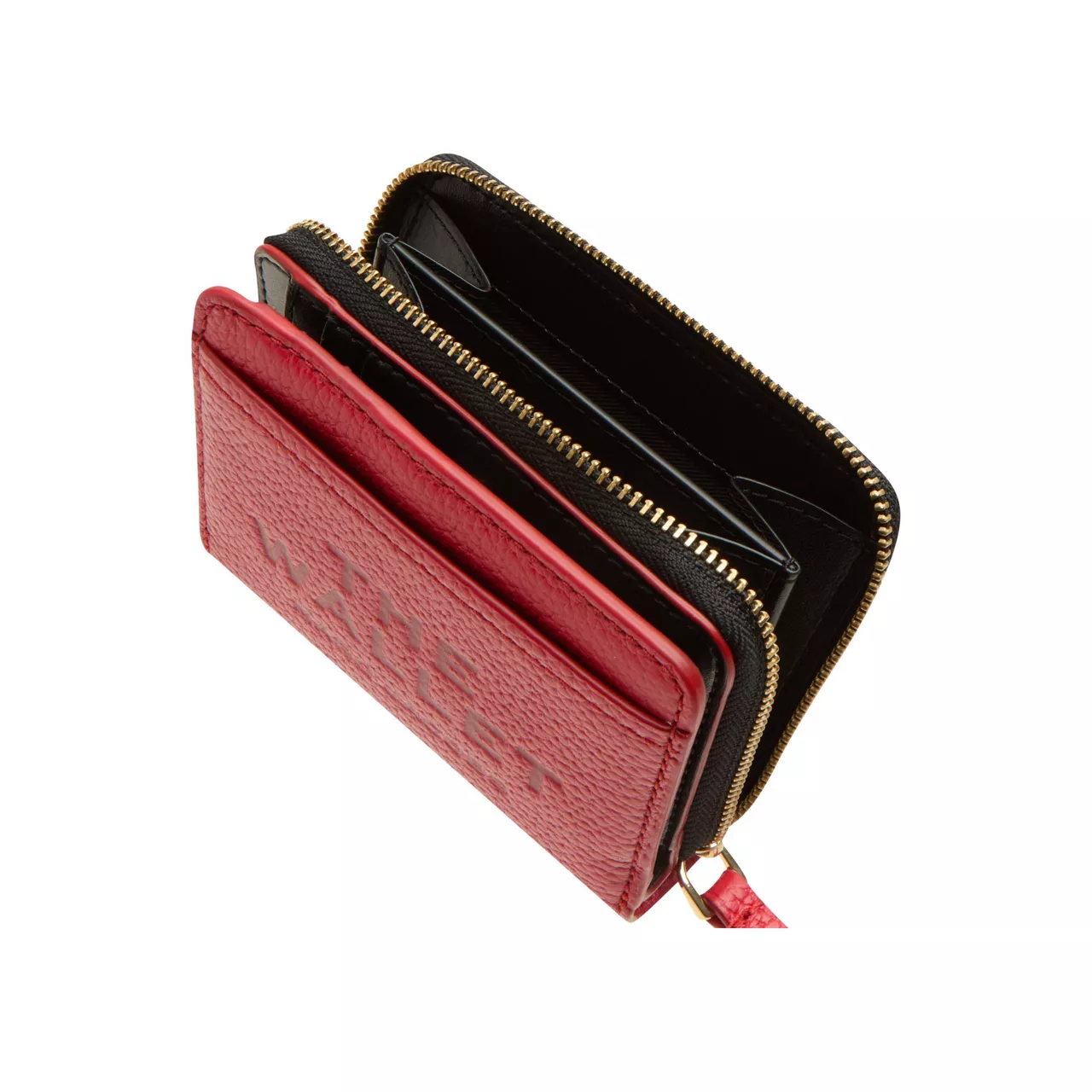 MARC JACOBS The Leather Mini Compact Wallet - True Red