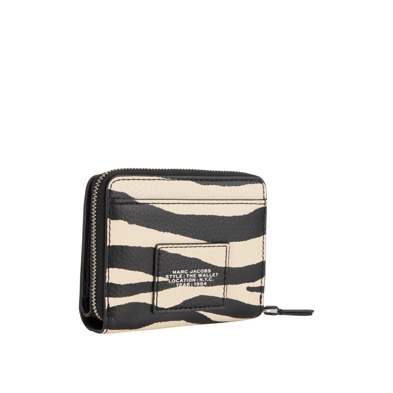 MARC JACOBS Zebra Mini Compact Wallet - Black White