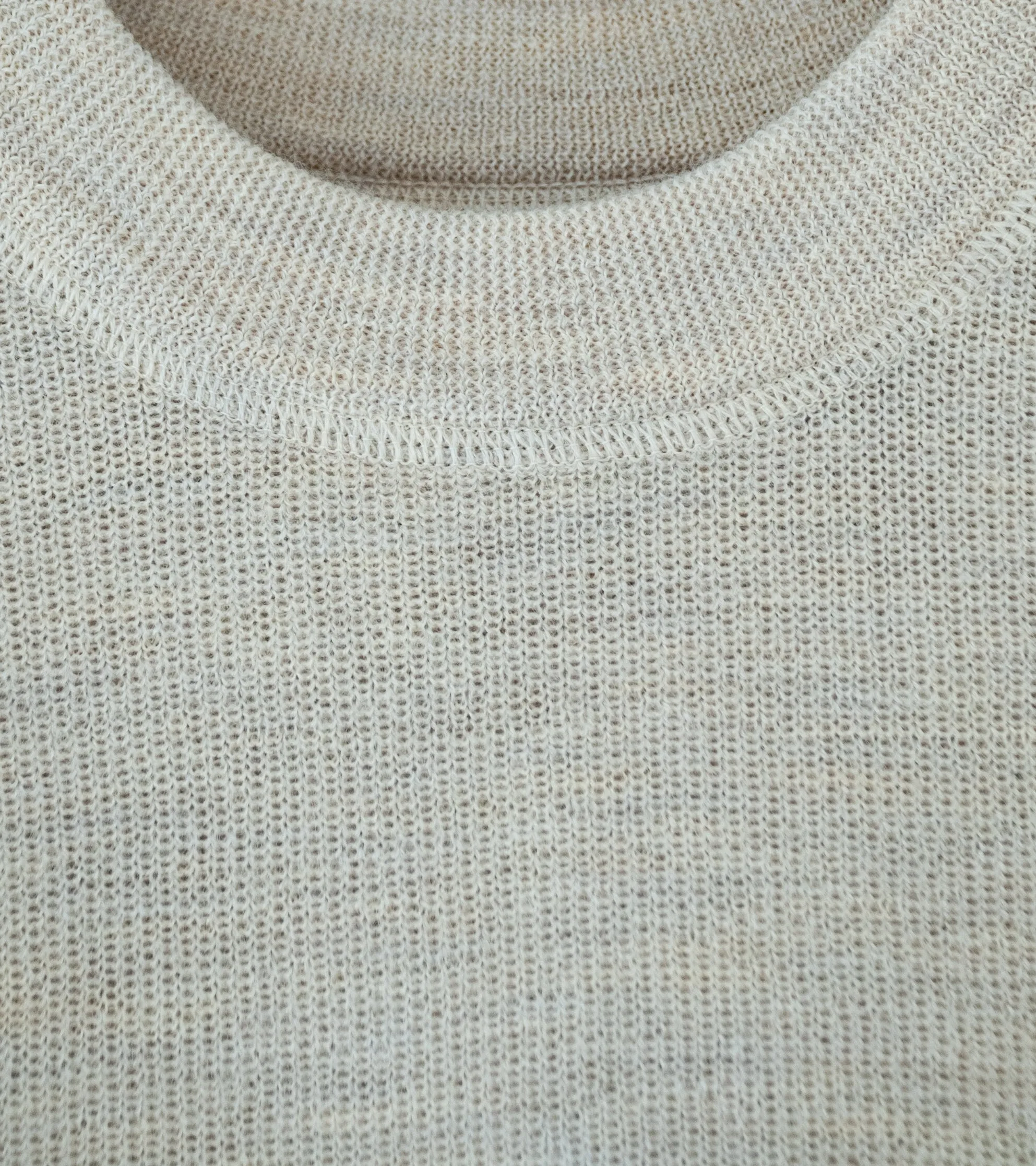 Margaret Howell 'MHL Crew Neck Slipover' (Chalk Utility Wool)