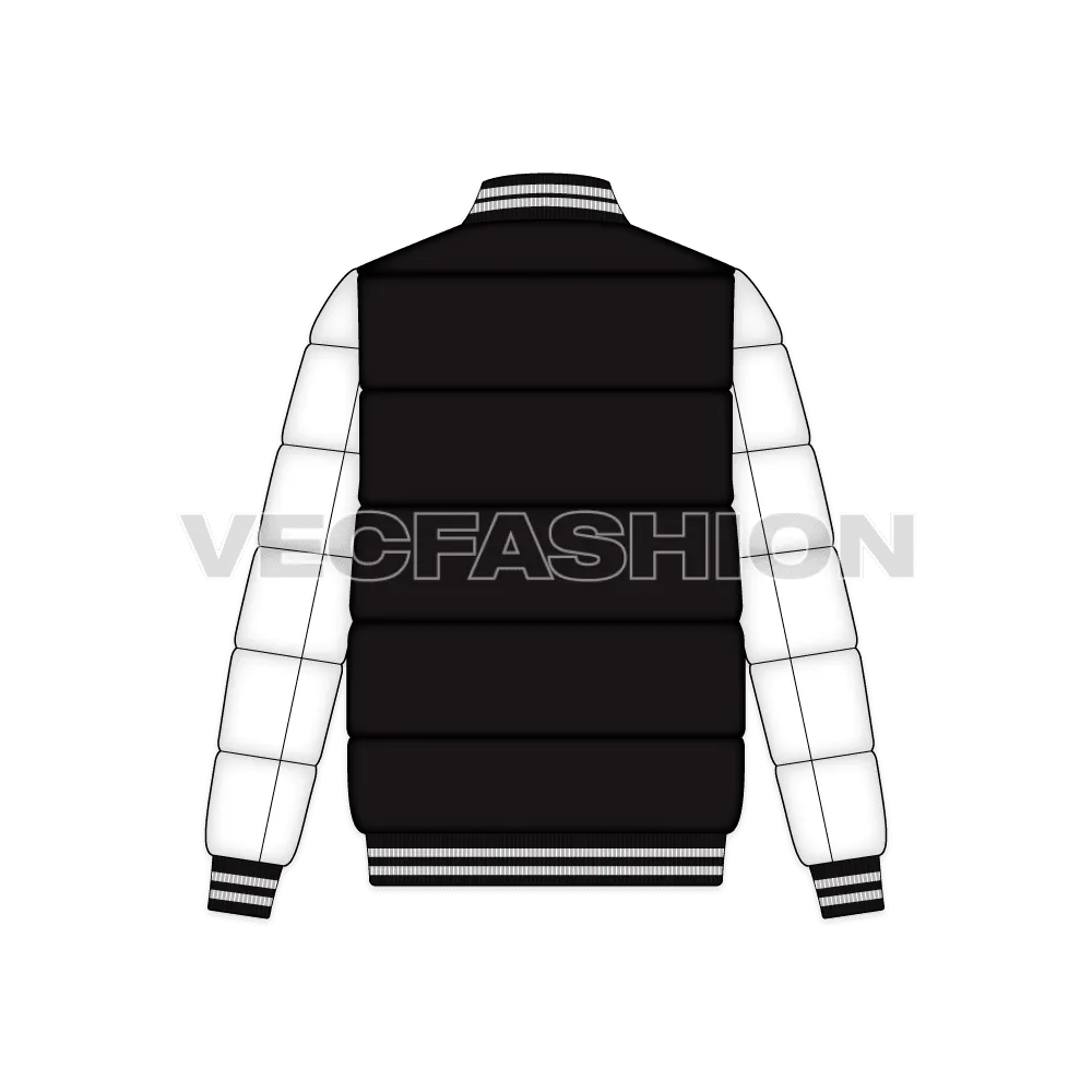 Mens Puffer Varsity Jacket