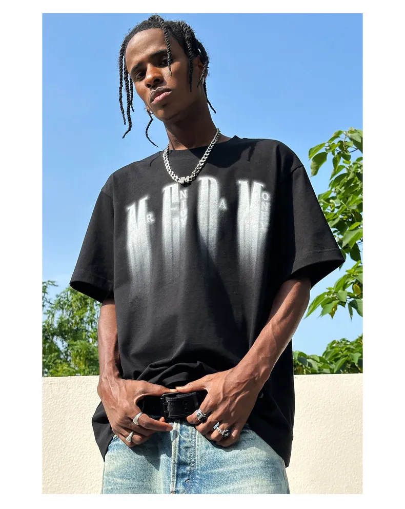 MR. ENJOY DA MONEY  |Unisex Street Style U-Neck Plain Cotton Short Sleeves