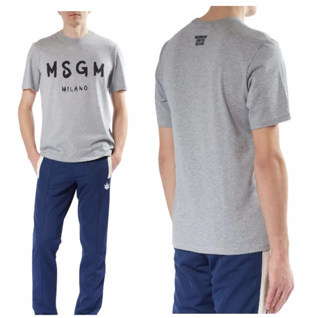 MSGM  |Unisex Cotton Logo Designers T-Shirts