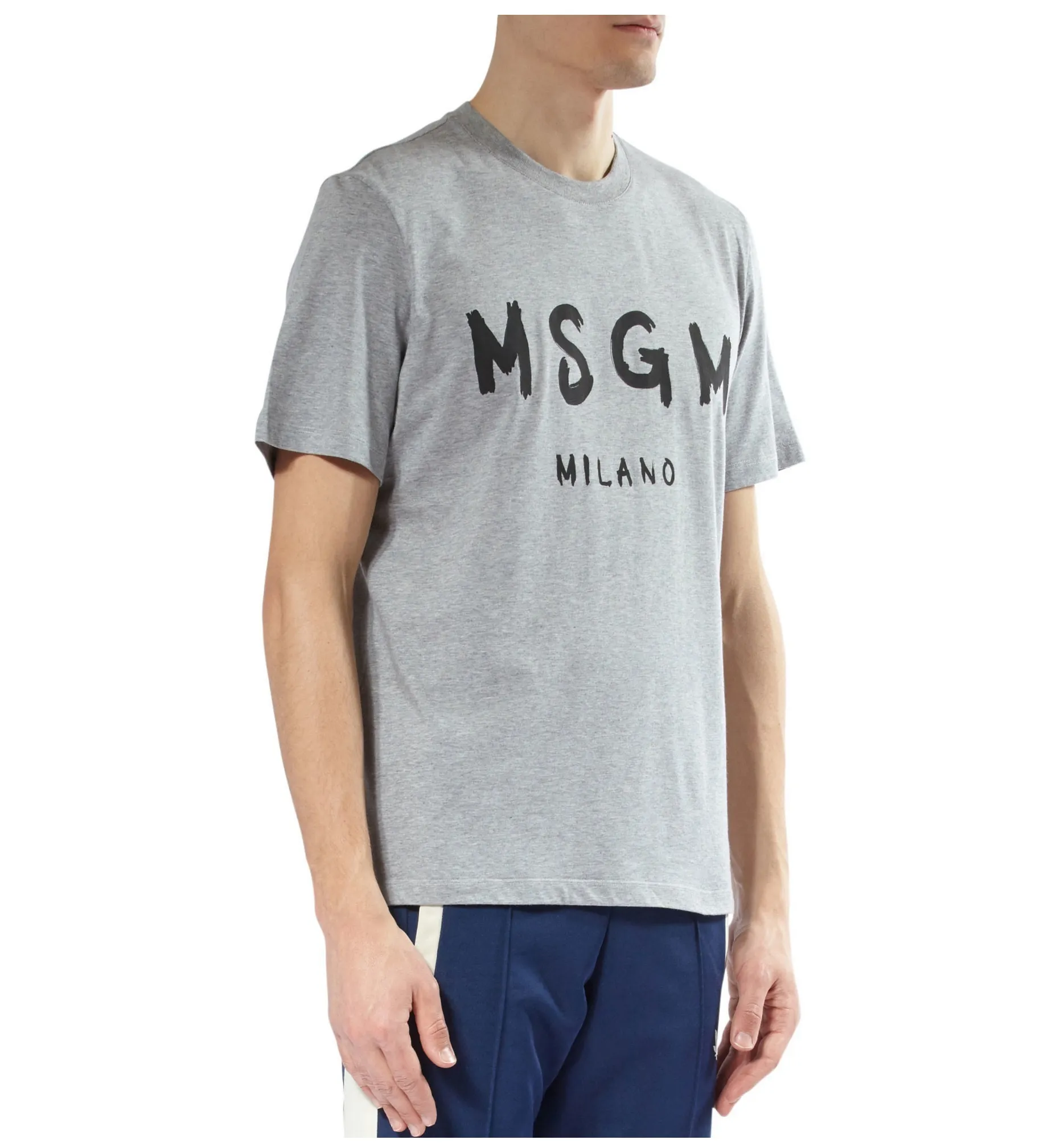 MSGM  |Unisex Cotton Logo Designers T-Shirts