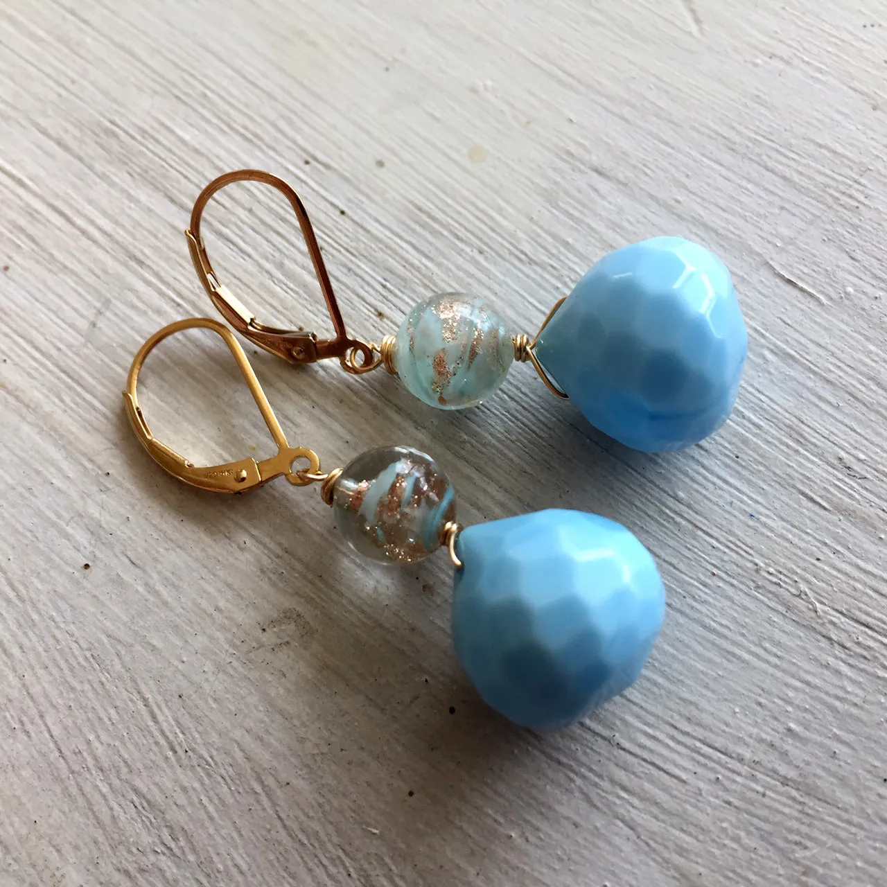 Murano glass drops, OOAK