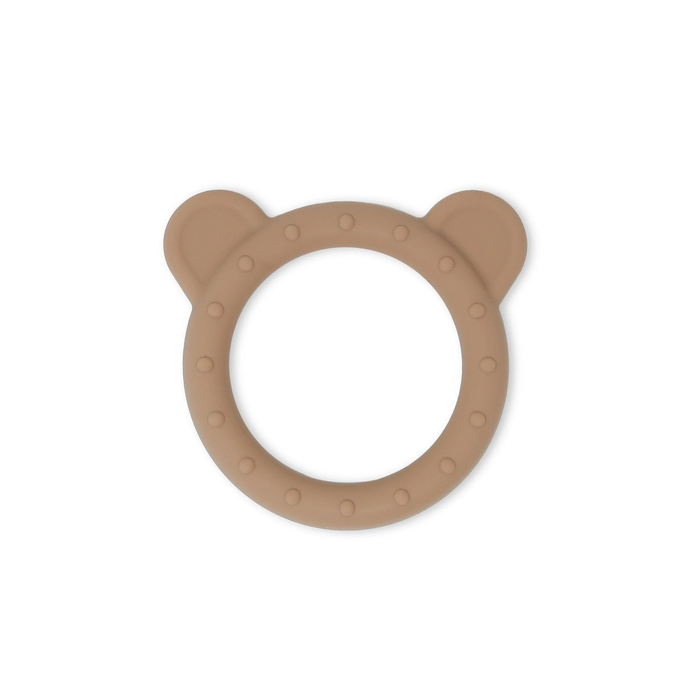 Mushie Silicone Teether - Bear - Natural