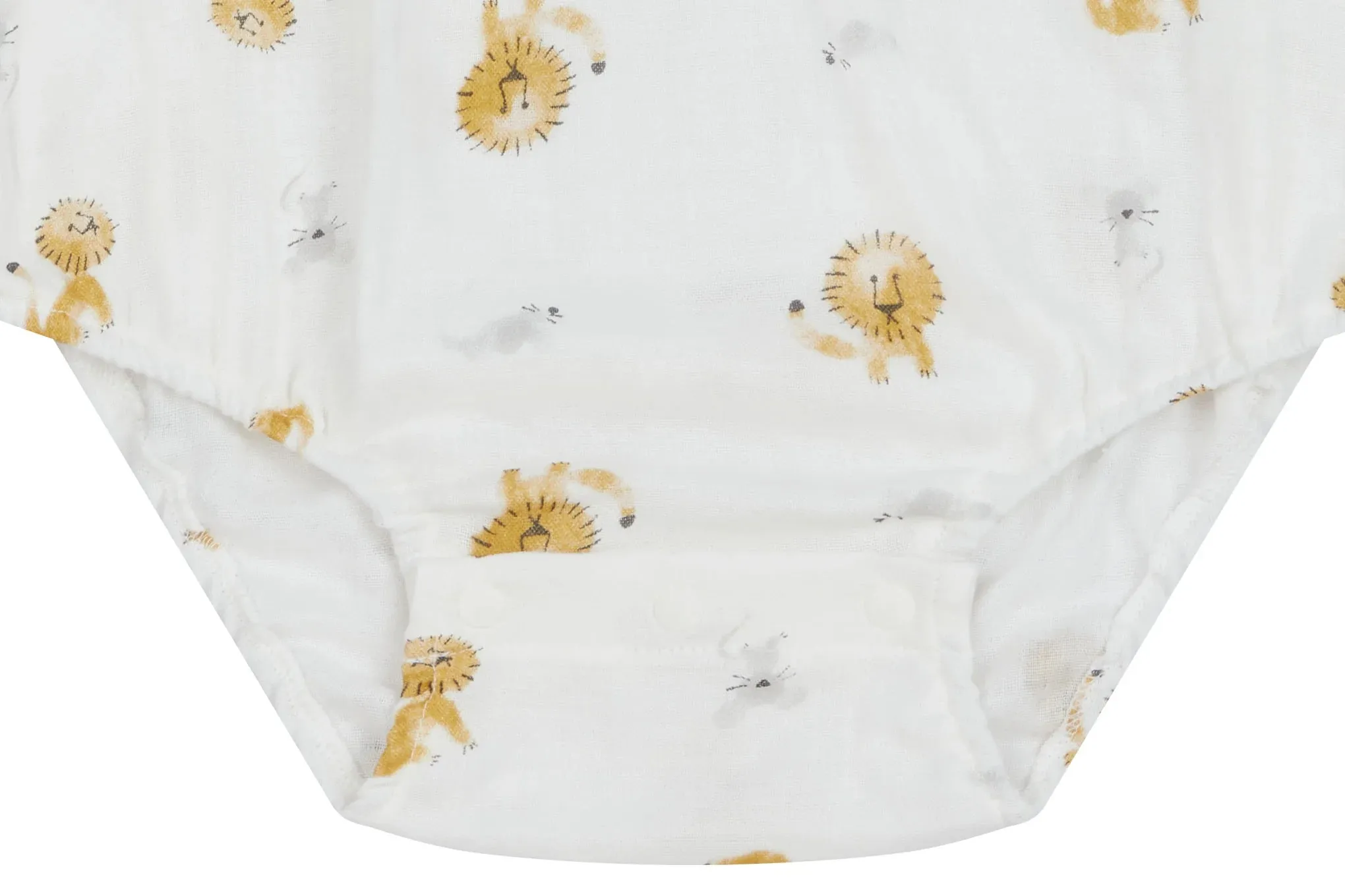 Nest Designs Baby Bamboo Pima Short Sleeve Onesie - The Lion and The Mouse